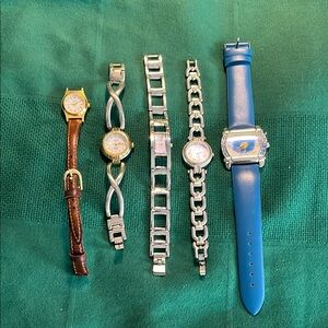 Stylish Watch Collection with Gold, Silver, and Blue Accents